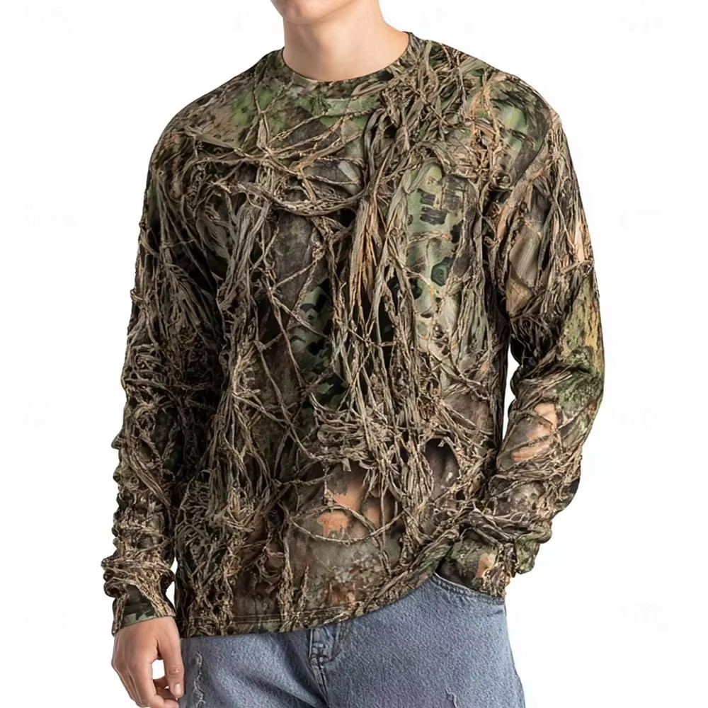 Hunting Outdoor Shirts - Men's Camo Animal Print Long Sleeve,3D
