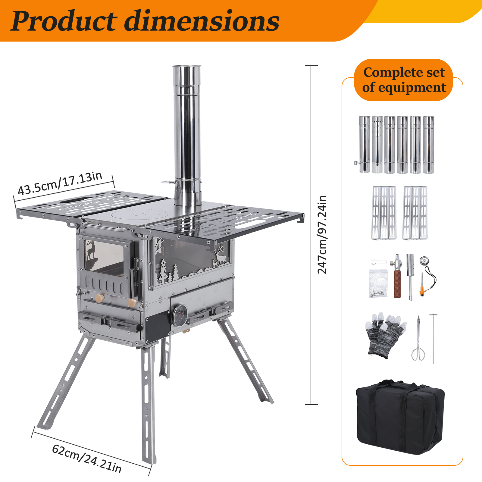 Outdoor Hunting Table - Camping Stove with Oven & Camping