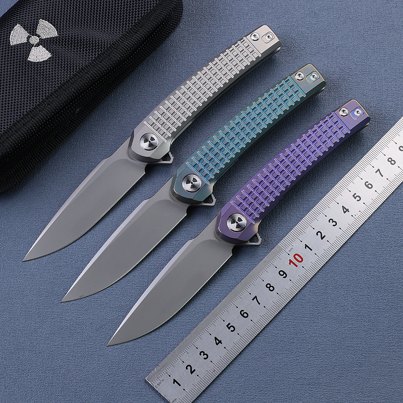 Knife Hunting Fixed Blade - LEMIFSHE JR9613 Real M390 Blade Titanium