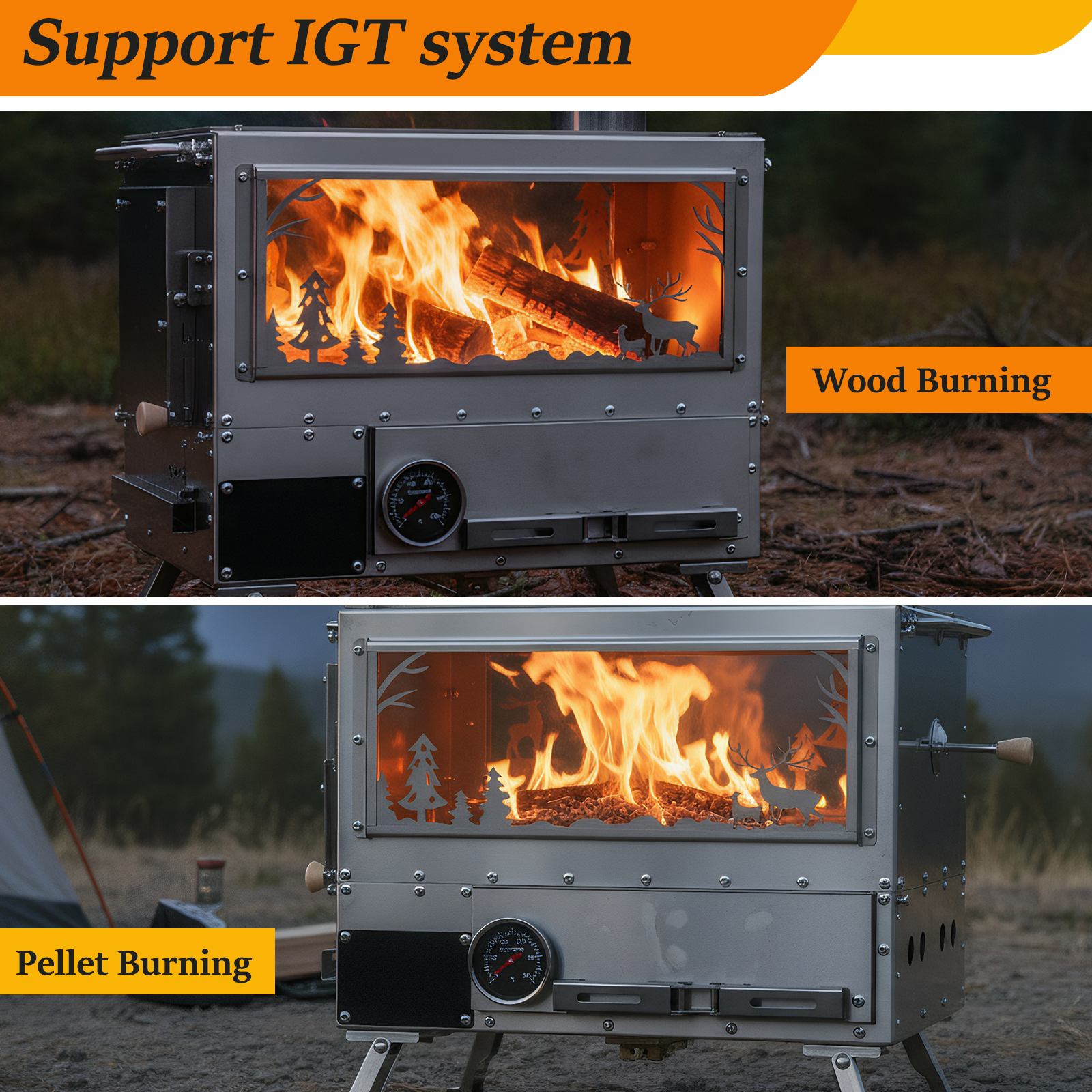 Outdoor Hunting Table - Camping Stove with Oven & Camping