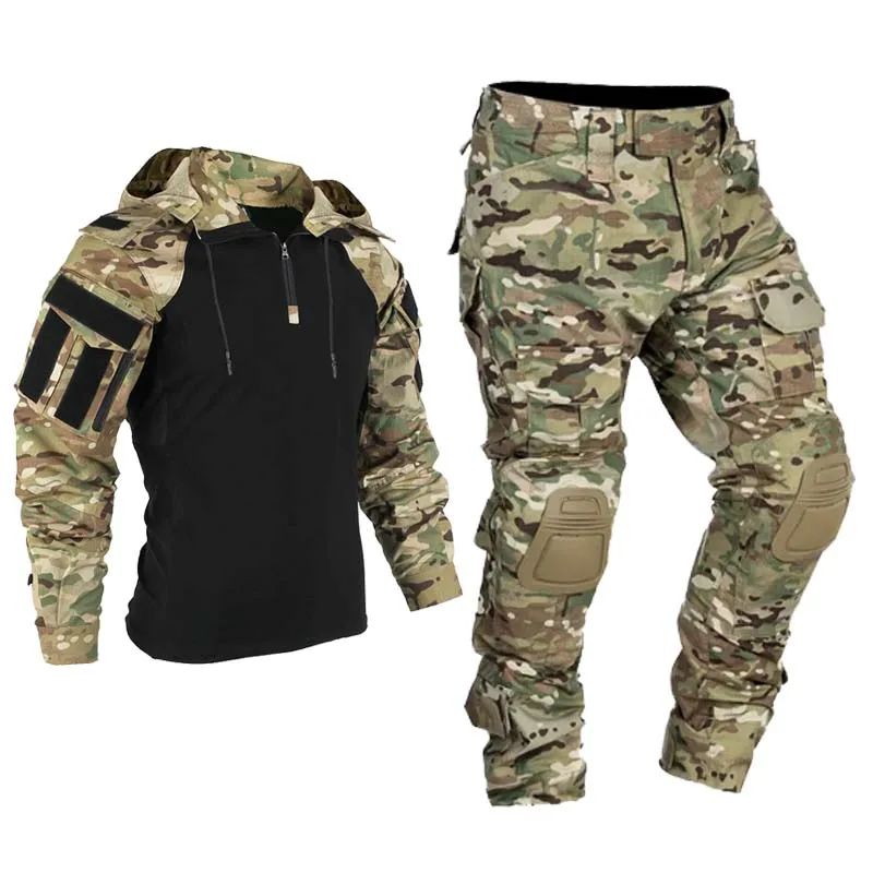 Hunting Outdoor Shirts - Tactical Uniform Milit Outdoor Camo Suits