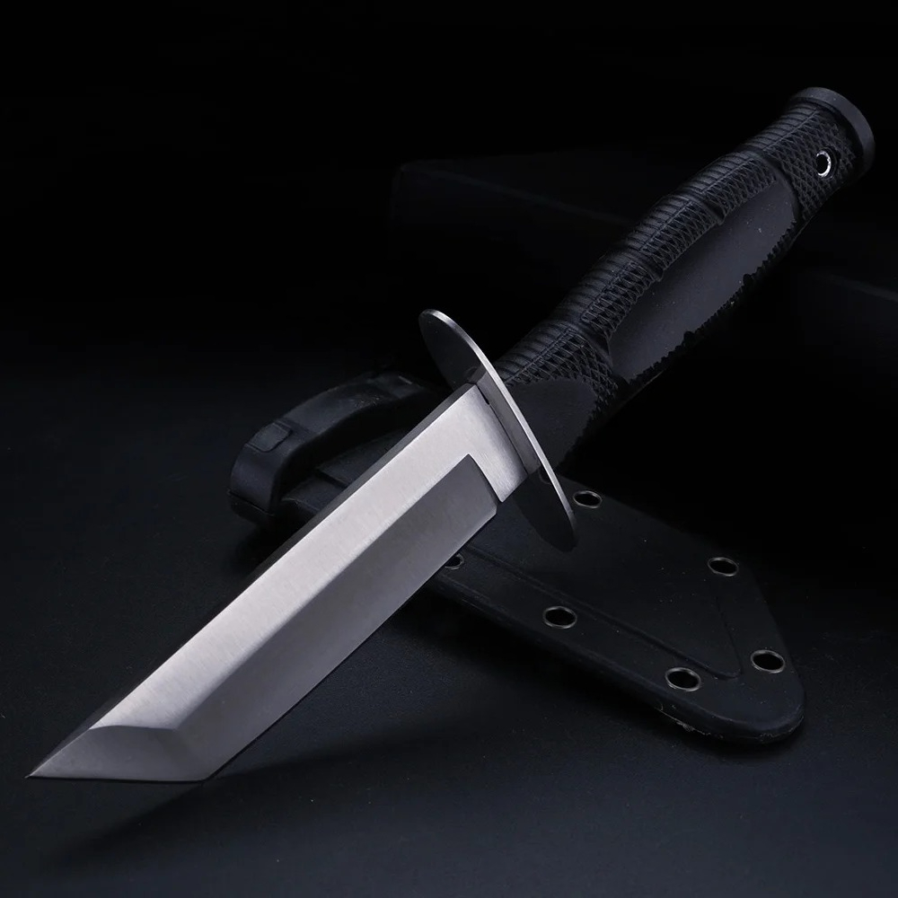 Hunting Outdoor Edge Knives - Black Handle Outdoor Straight Edge Fixed