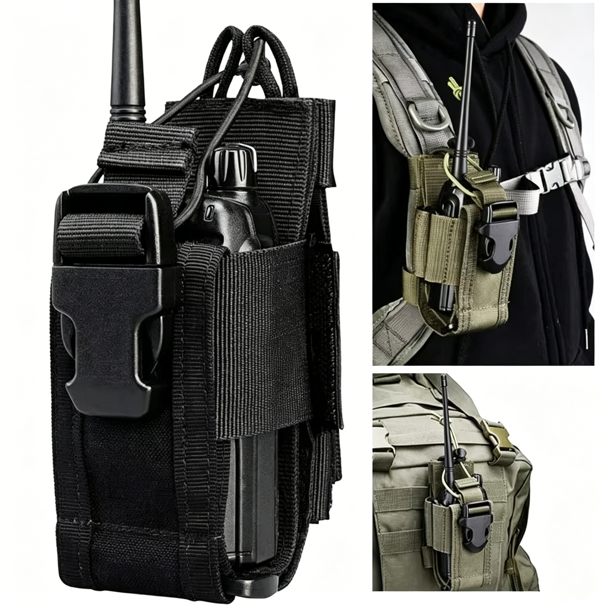 Outdoor Hunting Bag - Tactical Adjustable Walkie Talkie Holder -