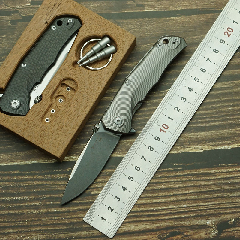 Outdoor Hunting Logo - LEMIFSHE New Lion M390 Blade Carbon