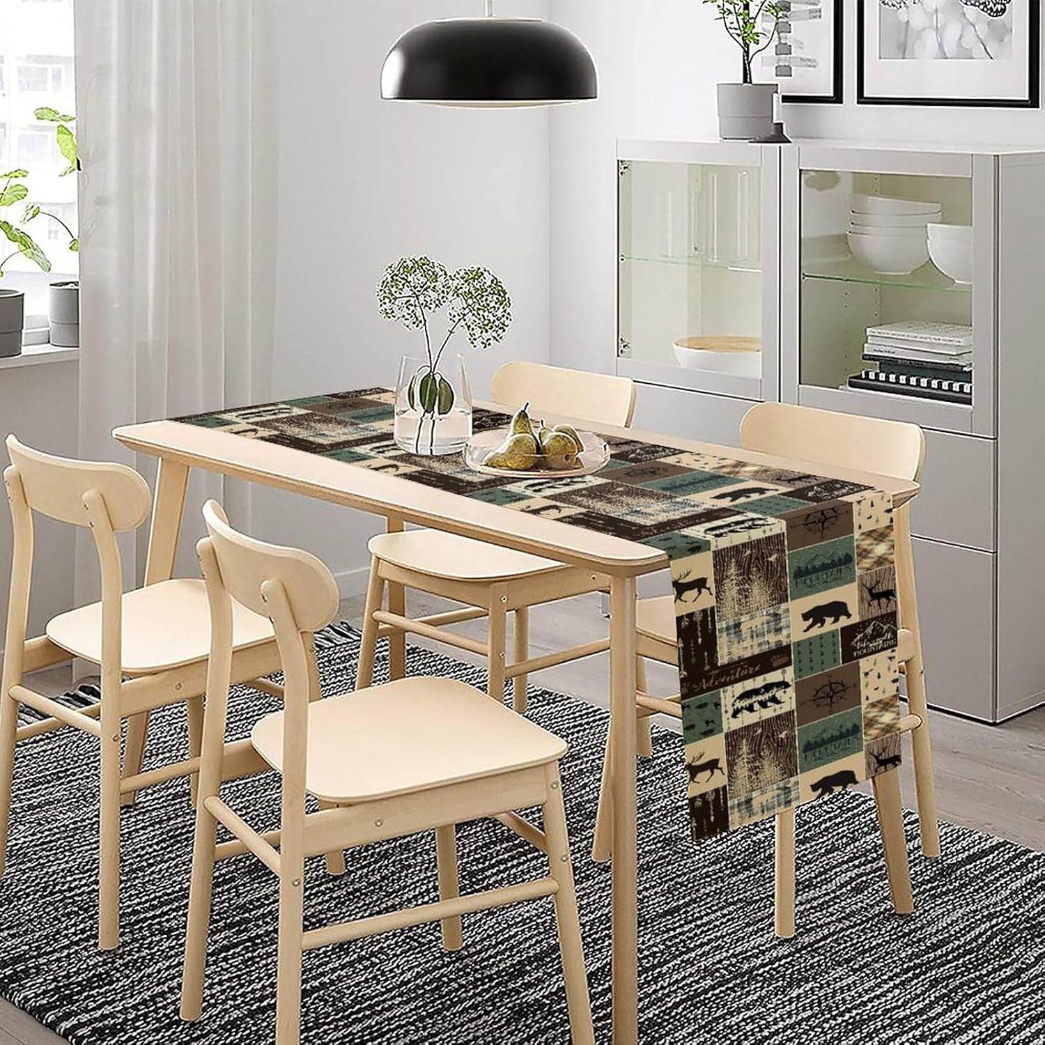 Outdoor Hunting Table - Rustic Farmhouse Deer Bear Table Runner