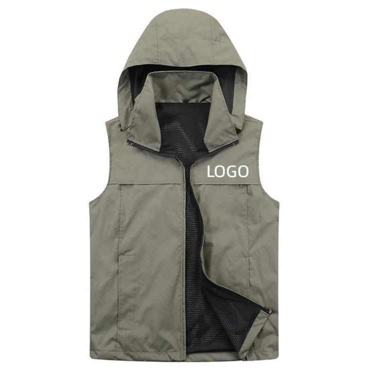 Outdoor Hunting Logo - Outdoor Sports Single-layer Hooded Vest Vest
