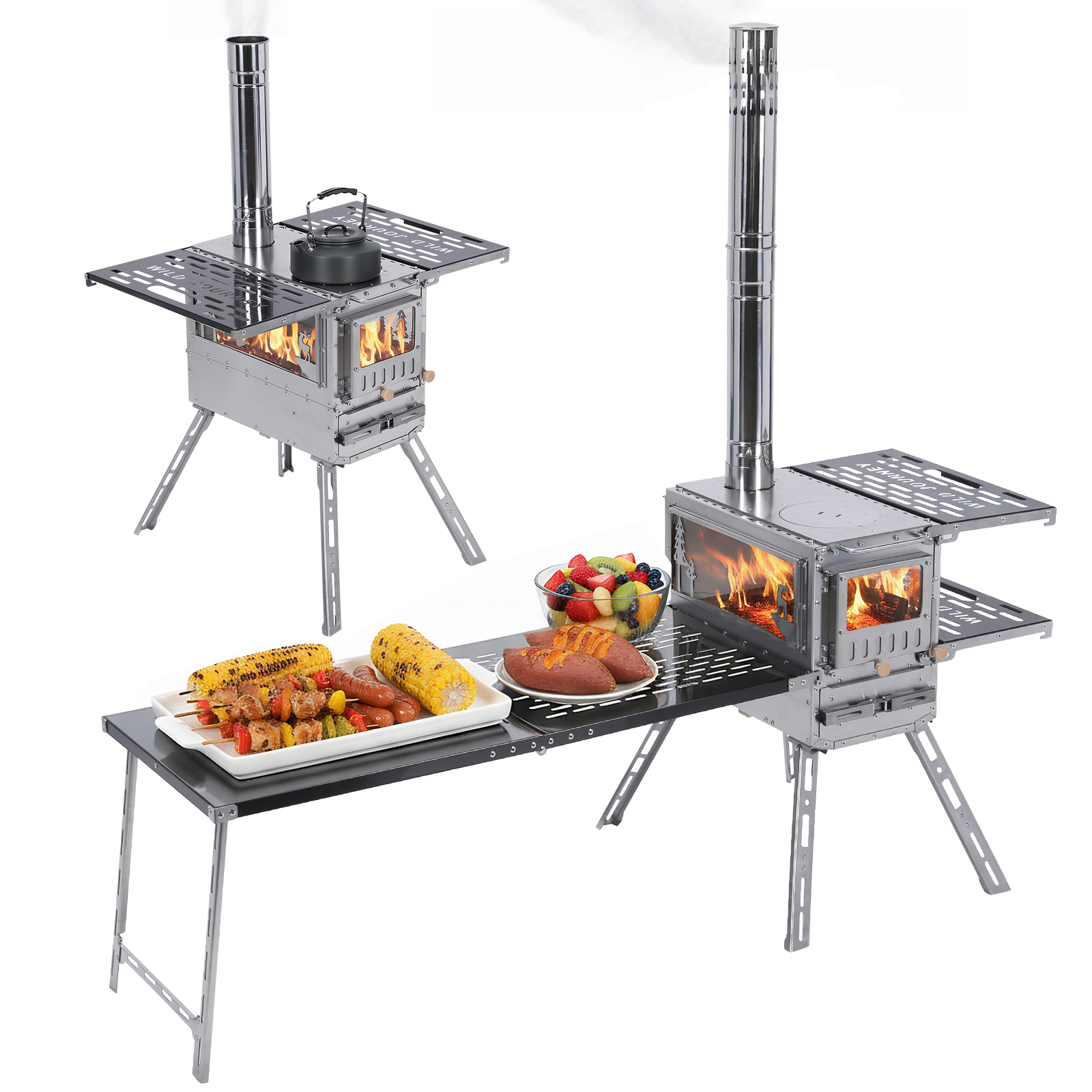 Camping Stove with Oven & Camp - Outdoor Hunting Table ulasan dan harga