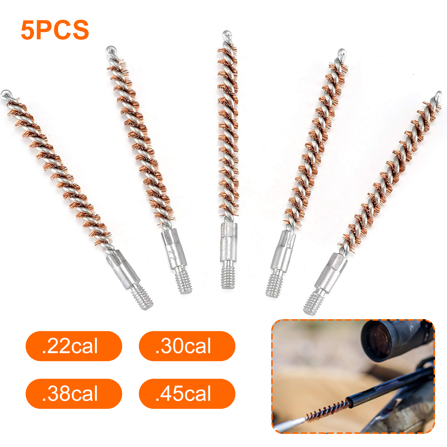 5Pcs/Set Gun Cleaning Brush Ki - Gun Cleaning Rod ulasan dan harga