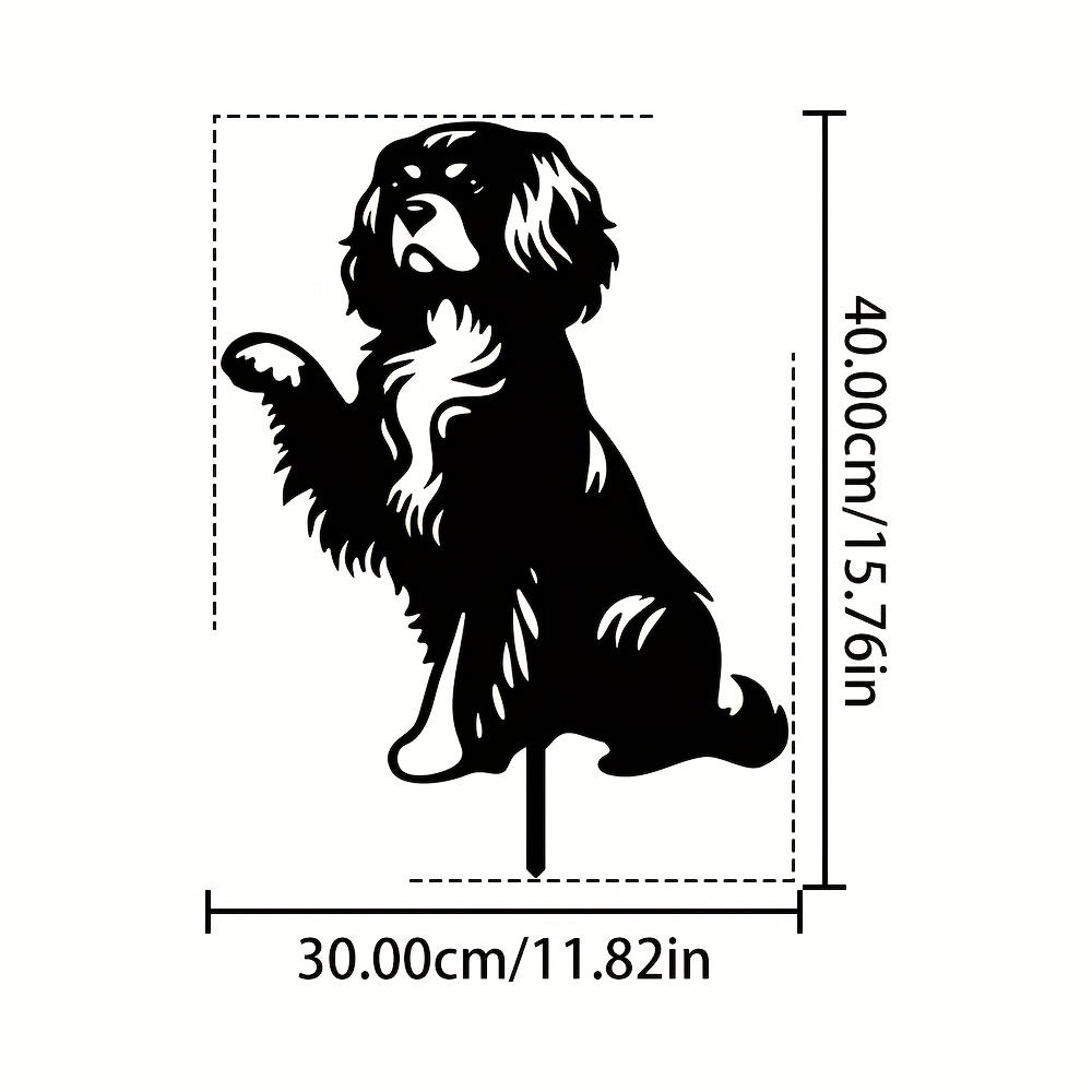 Metal Dog Garden Stake with Sm - Hunting Outdoor Christmas Decorations ulasan dan harga