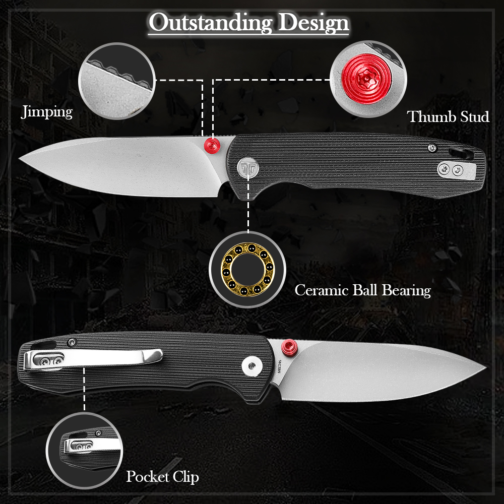 TRIVISA Folding Knife for Men, - Outdoor Hunting Gifts ulasan dan harga