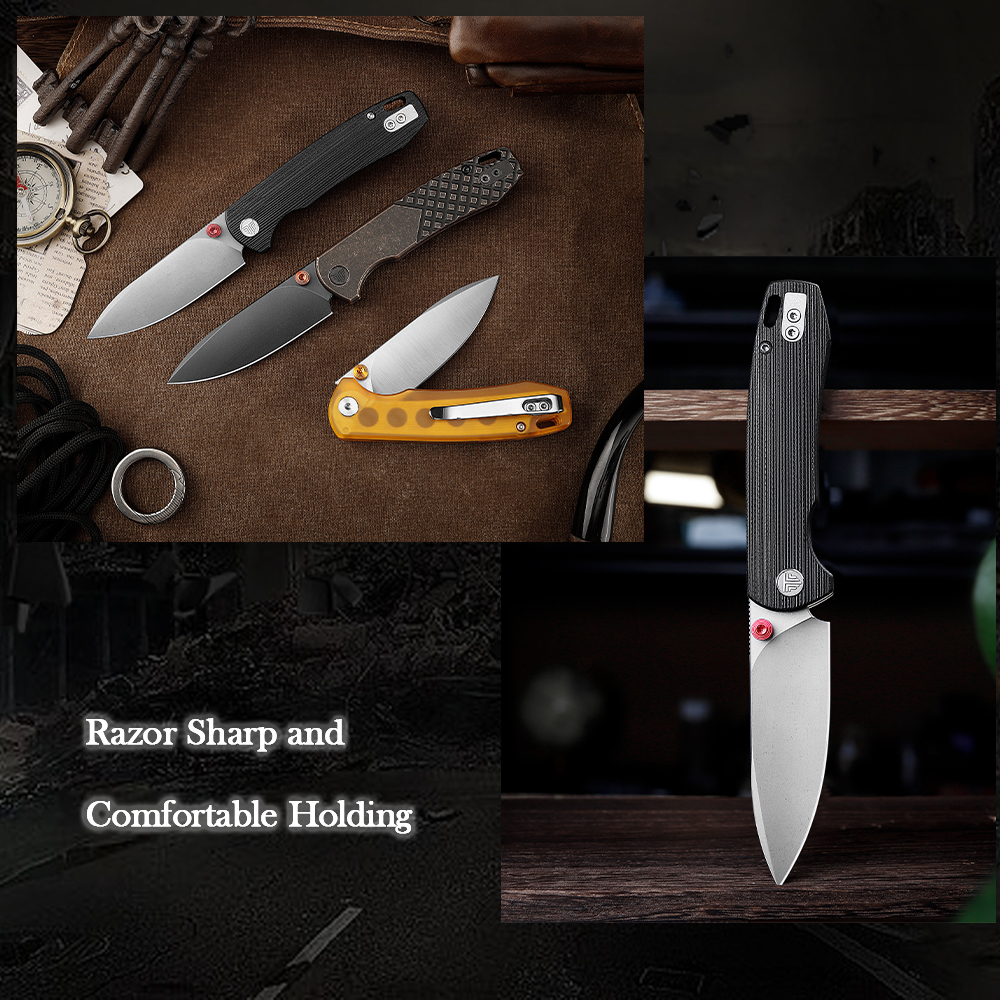 TRIVISA Folding Knife for Men, - Outdoor Hunting Gifts ulasan dan harga
