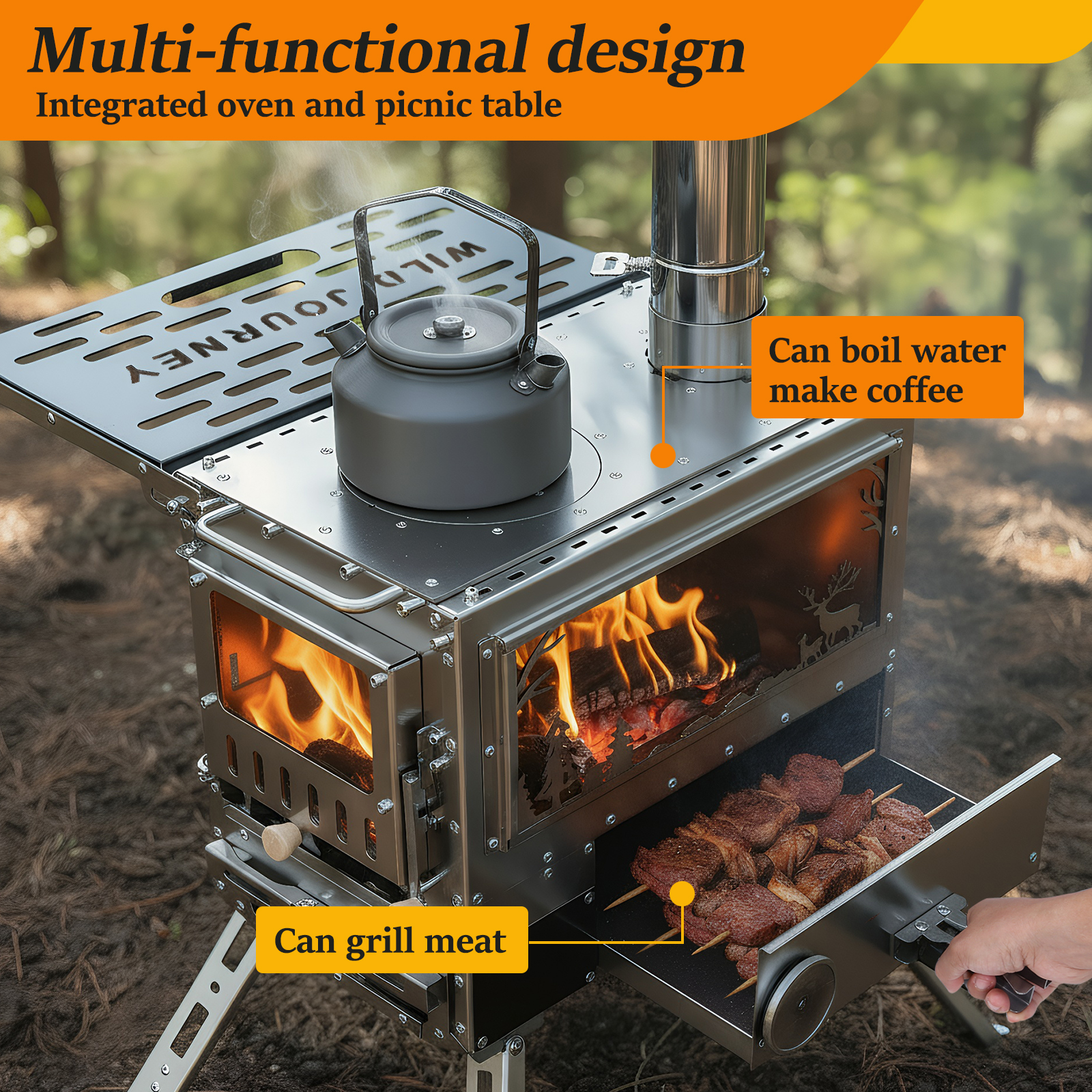 Camping Stove with Oven & Camp - Outdoor Hunting Table ulasan dan harga