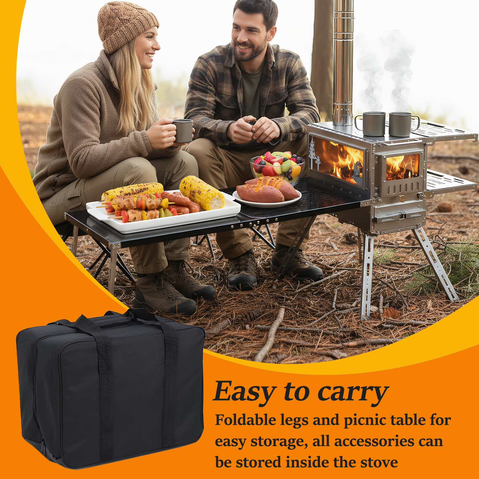 Camping Stove with Oven & Camp - Outdoor Hunting Table ulasan dan harga