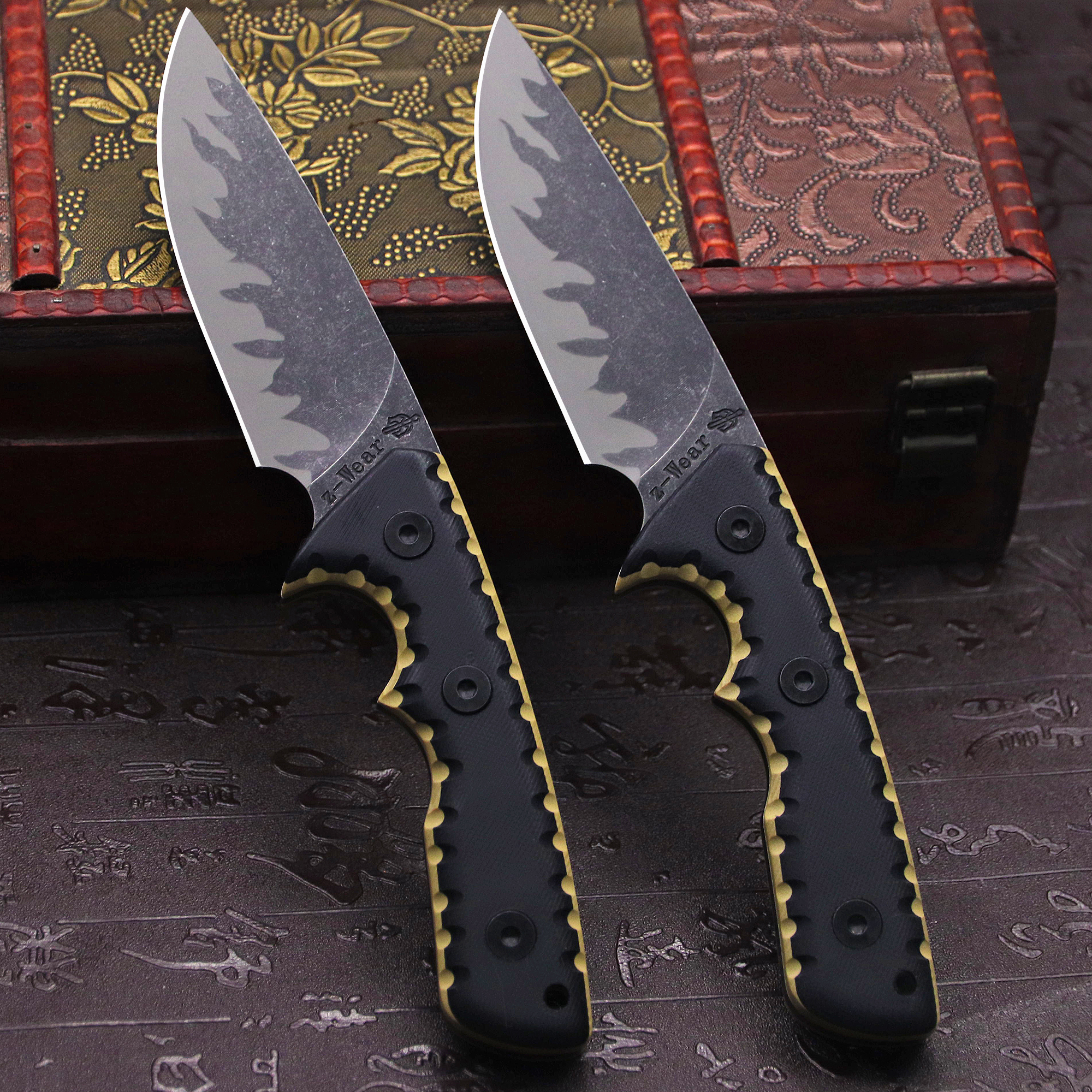 M-L (USA) DC53 Stone Washed Fu - Hunting Outdoor Edge Knives ulasan dan harga