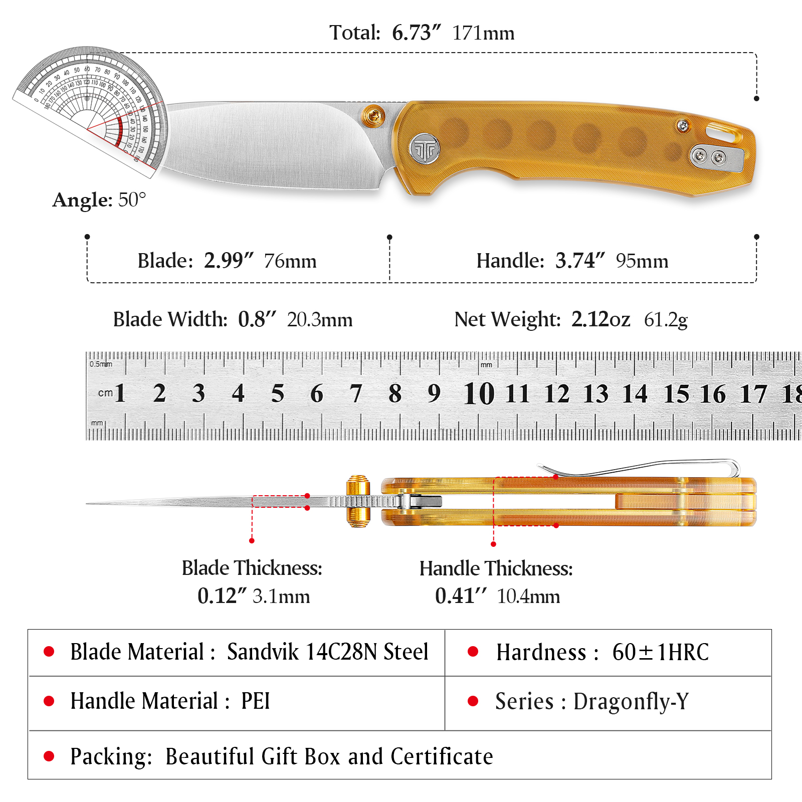 TRIVISA Dragonfly Pocket Knife - Outdoor Hunting Gifts ulasan dan harga