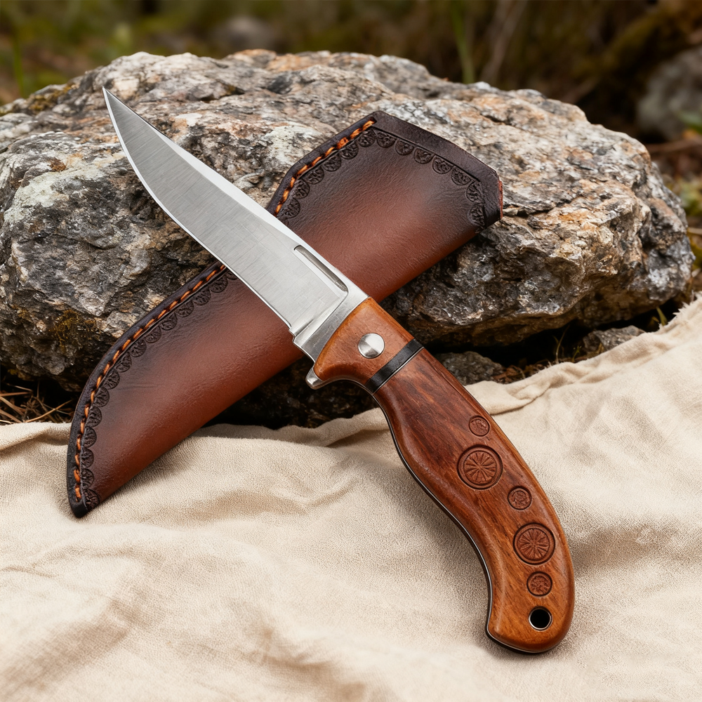22cm Fixed Blade Knife Scabbar - Knife Hunting Fixed Blade ulasan dan harga
