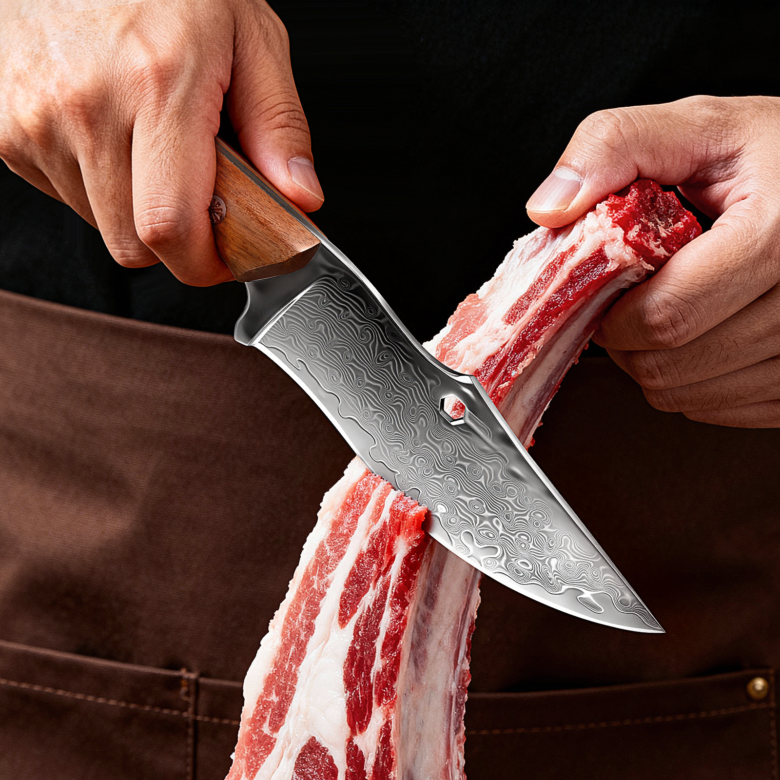 Damascus Outdoor Knife Curved  - Hunting Outdoor Edge Knives ulasan dan harga