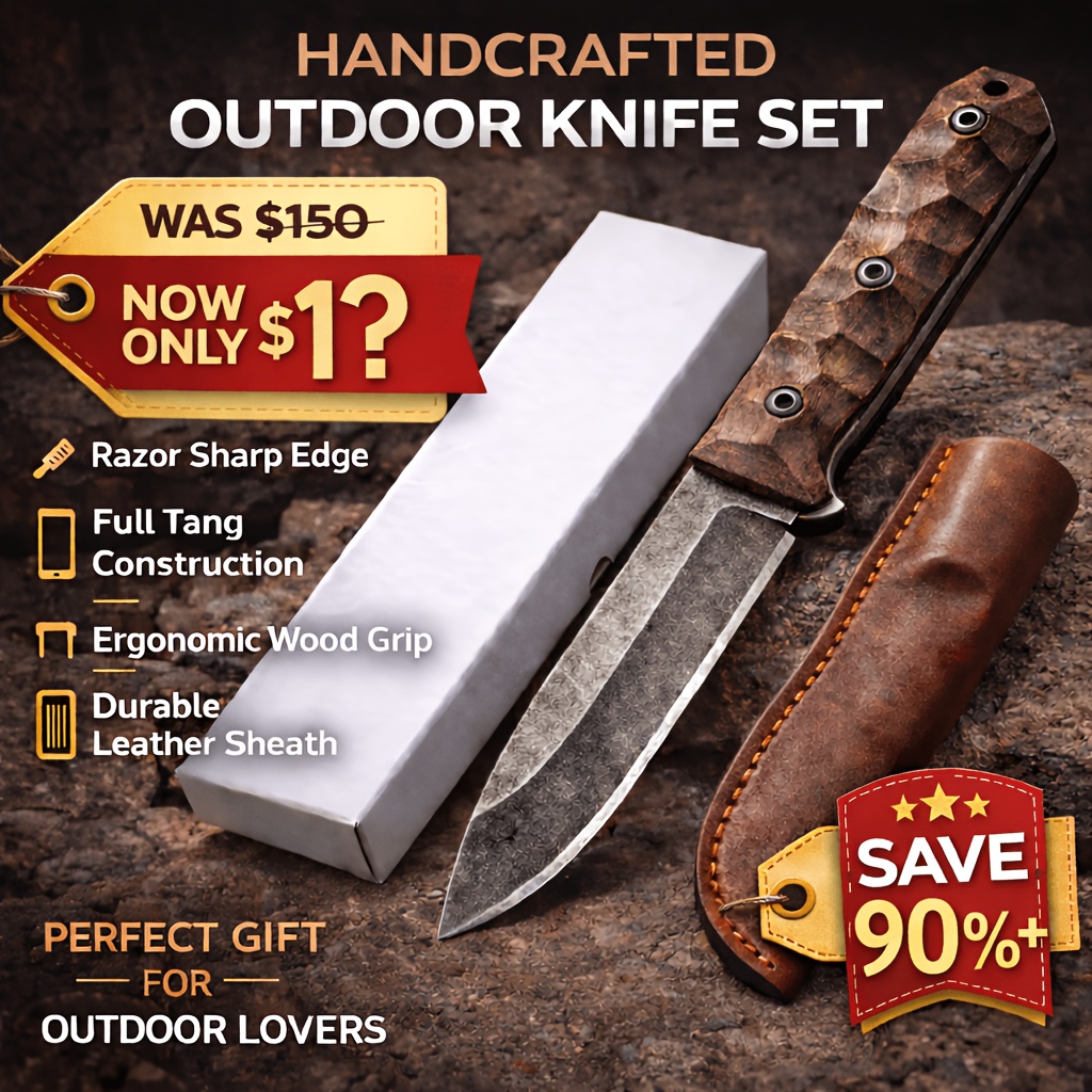 Precision-ground Outdoor Utili - Knife Hunting Fixed Blade ulasan dan harga