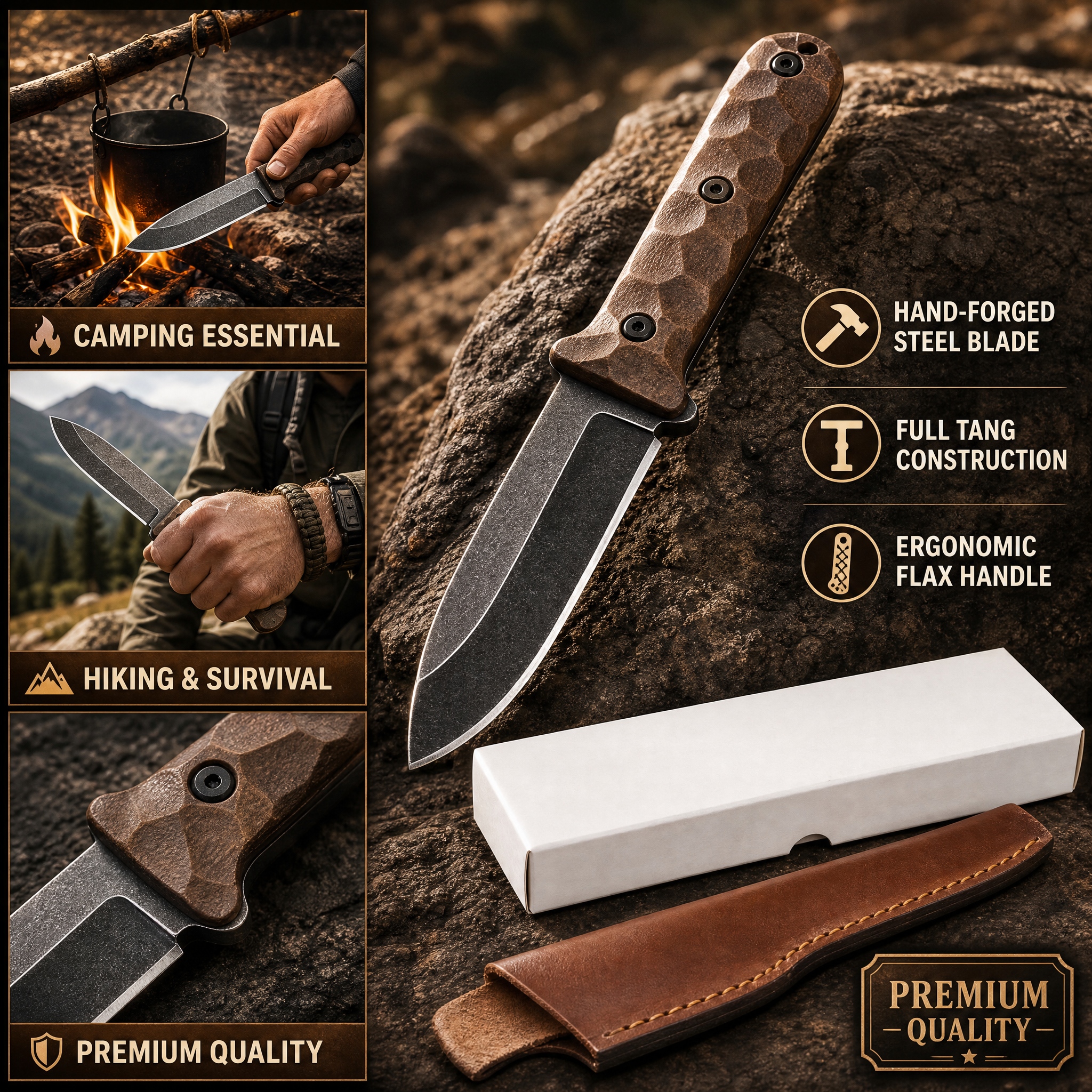 Precision-ground Outdoor Utili - Knife Hunting Fixed Blade ulasan dan harga