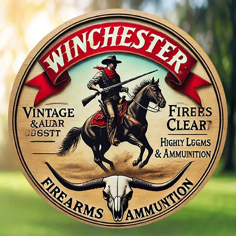 Winchester vintage round metal - Hunting Outdoor Christmas Decorations ulasan dan harga