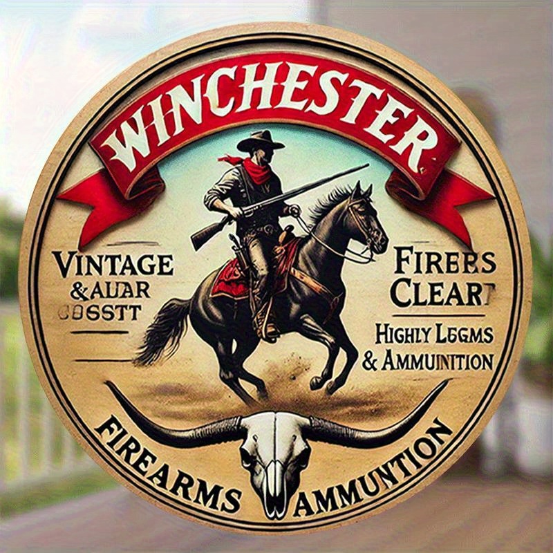 Winchester vintage round metal - Hunting Outdoor Christmas Decorations ulasan dan harga