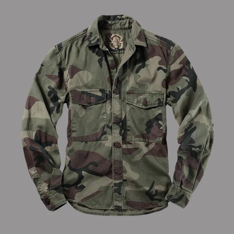 Men Outdoor Camouflage Militar - Hunting Outdoor Shirts ulasan dan harga