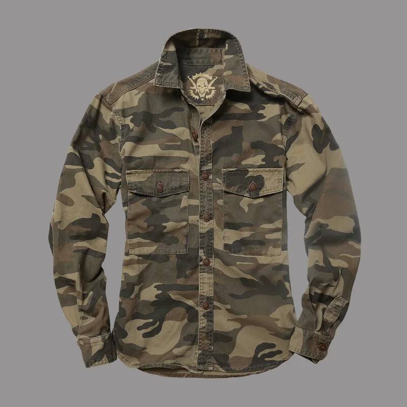 Men Outdoor Camouflage Militar - Hunting Outdoor Shirts ulasan dan harga