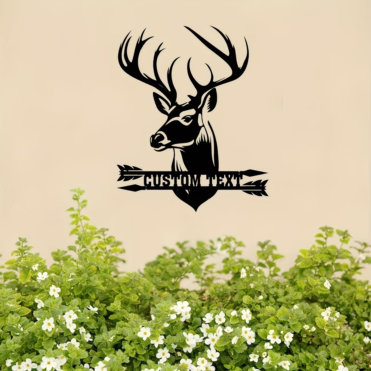 Custom Deer Head Metal Wall Ar - Hunting Outdoor Christmas Decorations ulasan dan harga