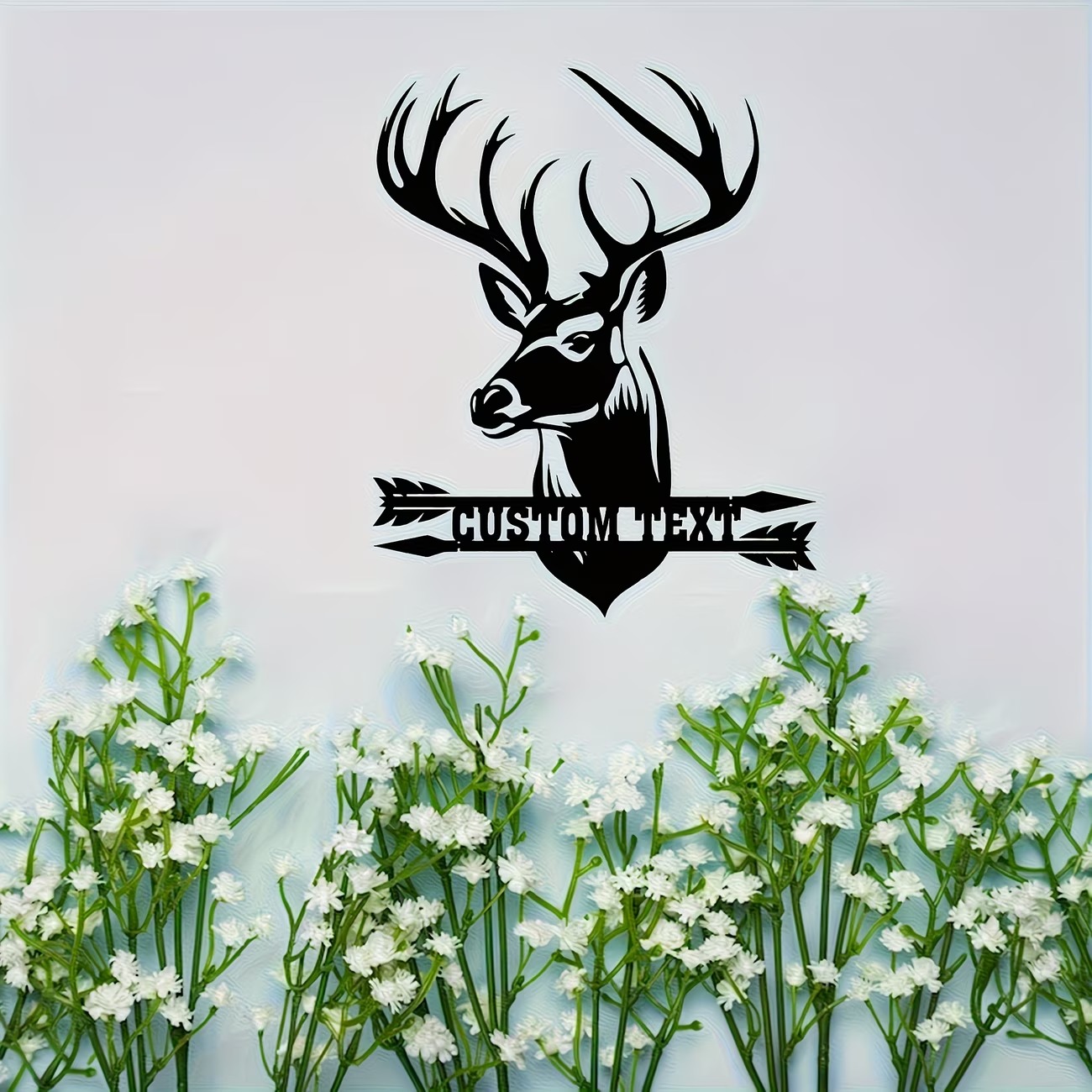 Custom Deer Head Metal Wall Ar - Hunting Outdoor Christmas Decorations ulasan dan harga