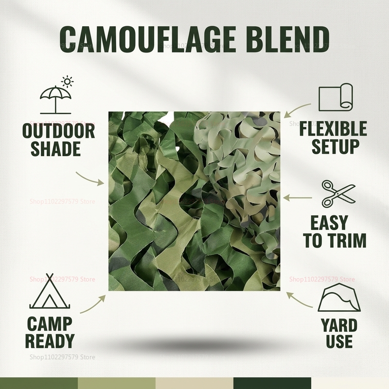 Tactical Woodland Camo Netting - Hunting Outdoor Decor ulasan dan harga