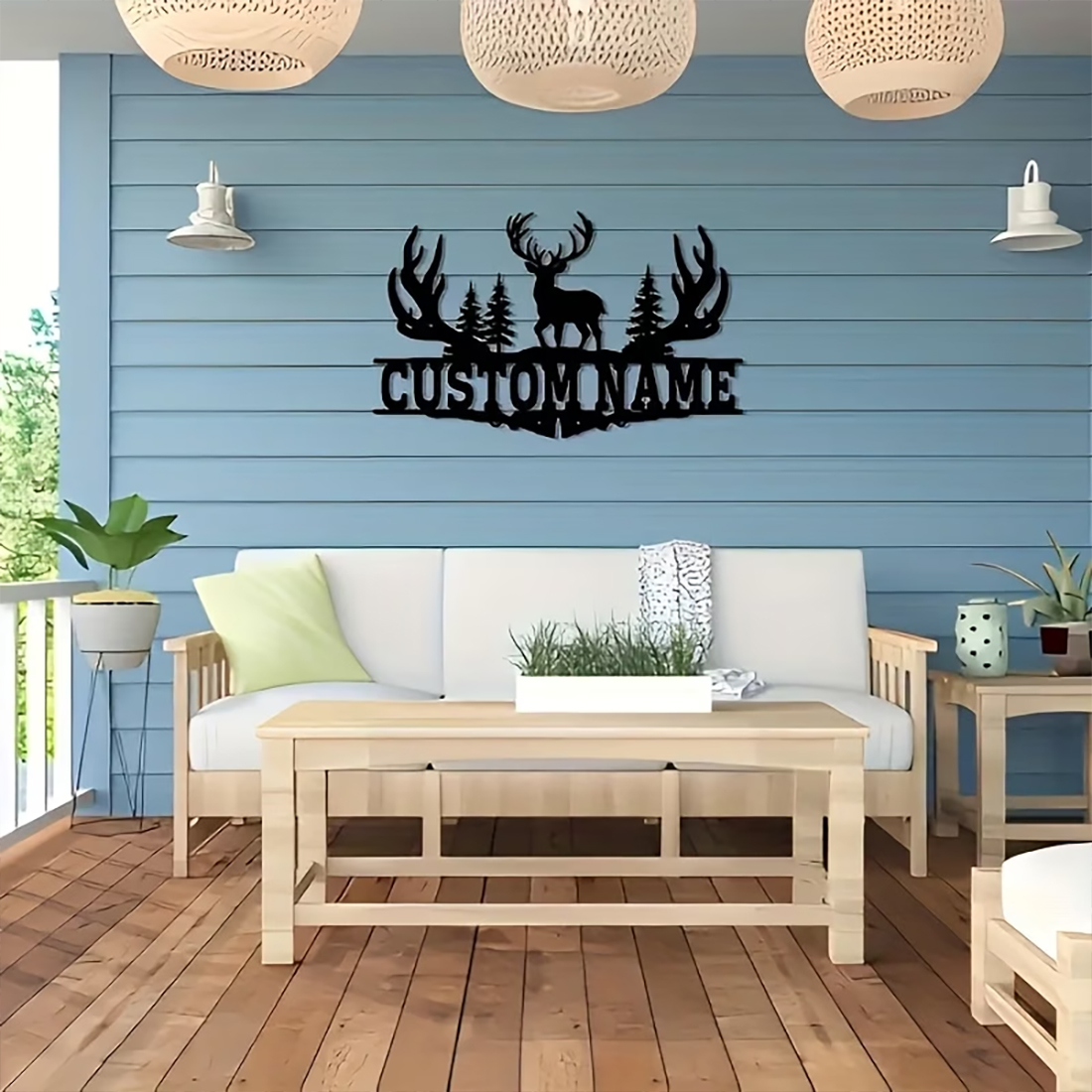 Customizable Rustic Deer Antle - Hunting Outdoor Christmas Decorations ulasan dan harga
