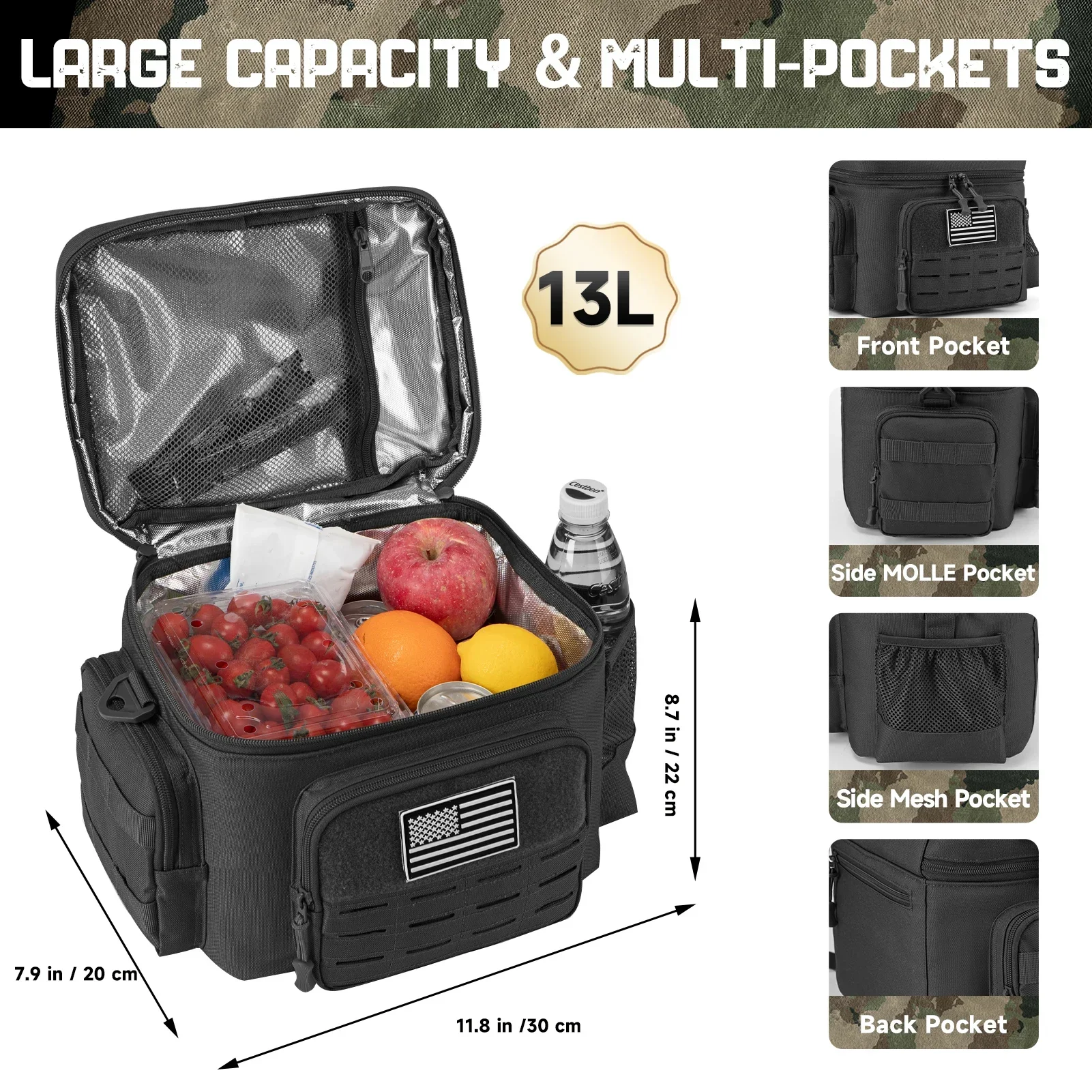 13L Tactical Thermal Cooler Ba - Outdoor Hunting Gear Storage ulasan dan harga