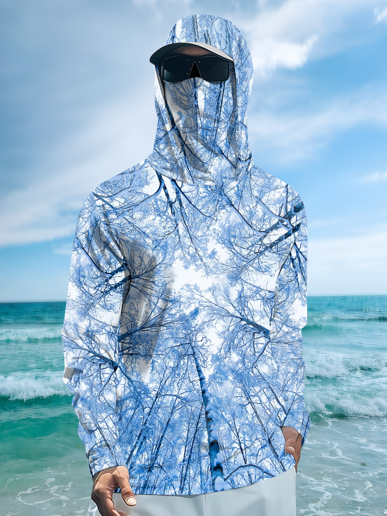 Fishing hooded sweatshirt men' - Hunting Outdoor Shirts ulasan dan harga