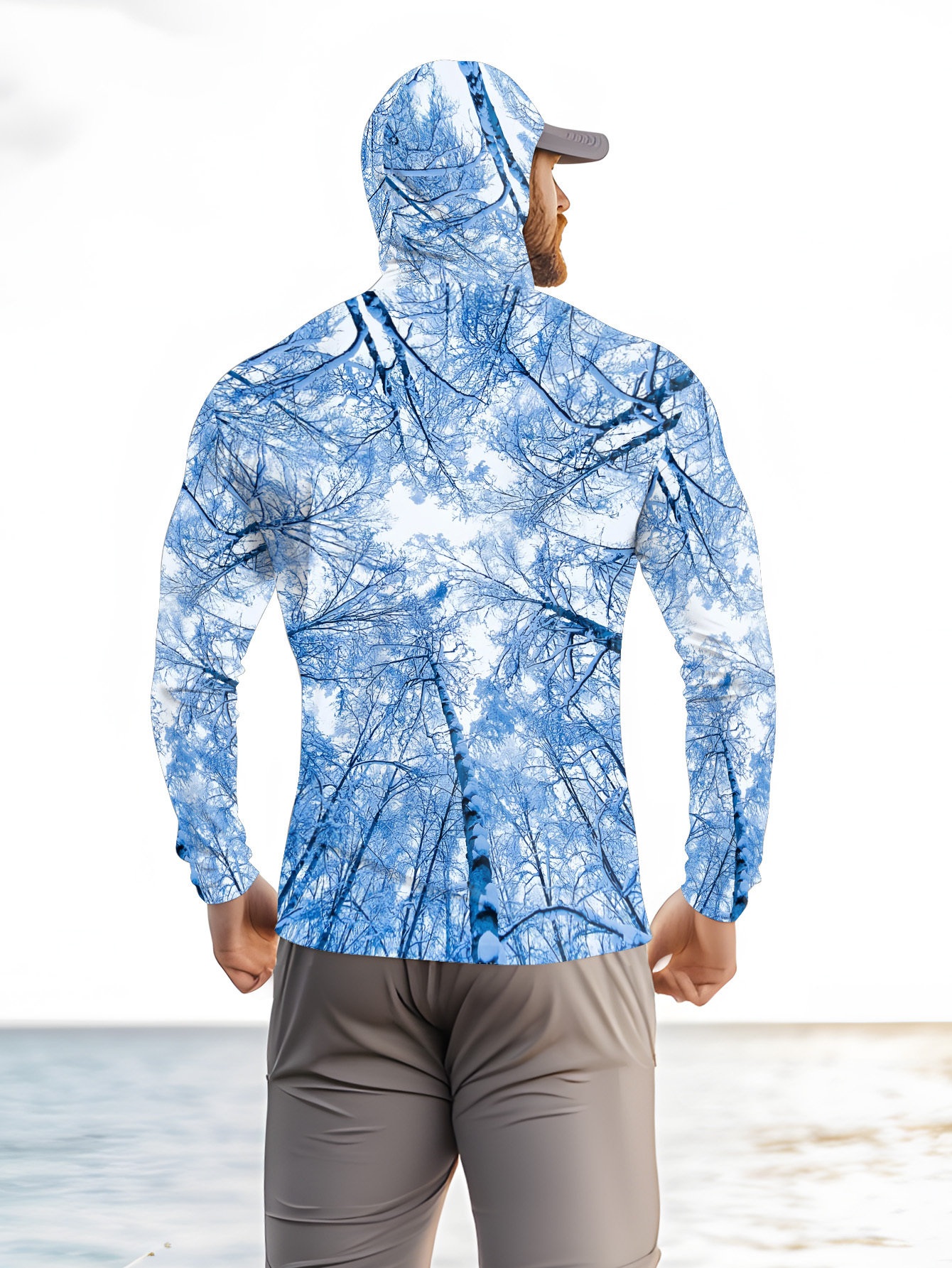 Fishing hooded sweatshirt men' - Hunting Outdoor Shirts ulasan dan harga