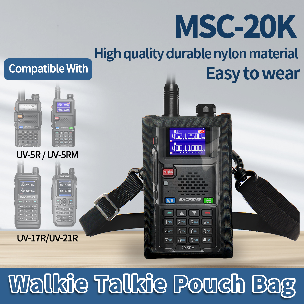 ABBREE Walkie Talkie Carry Bag - Outdoor Hunting Bag ulasan dan harga