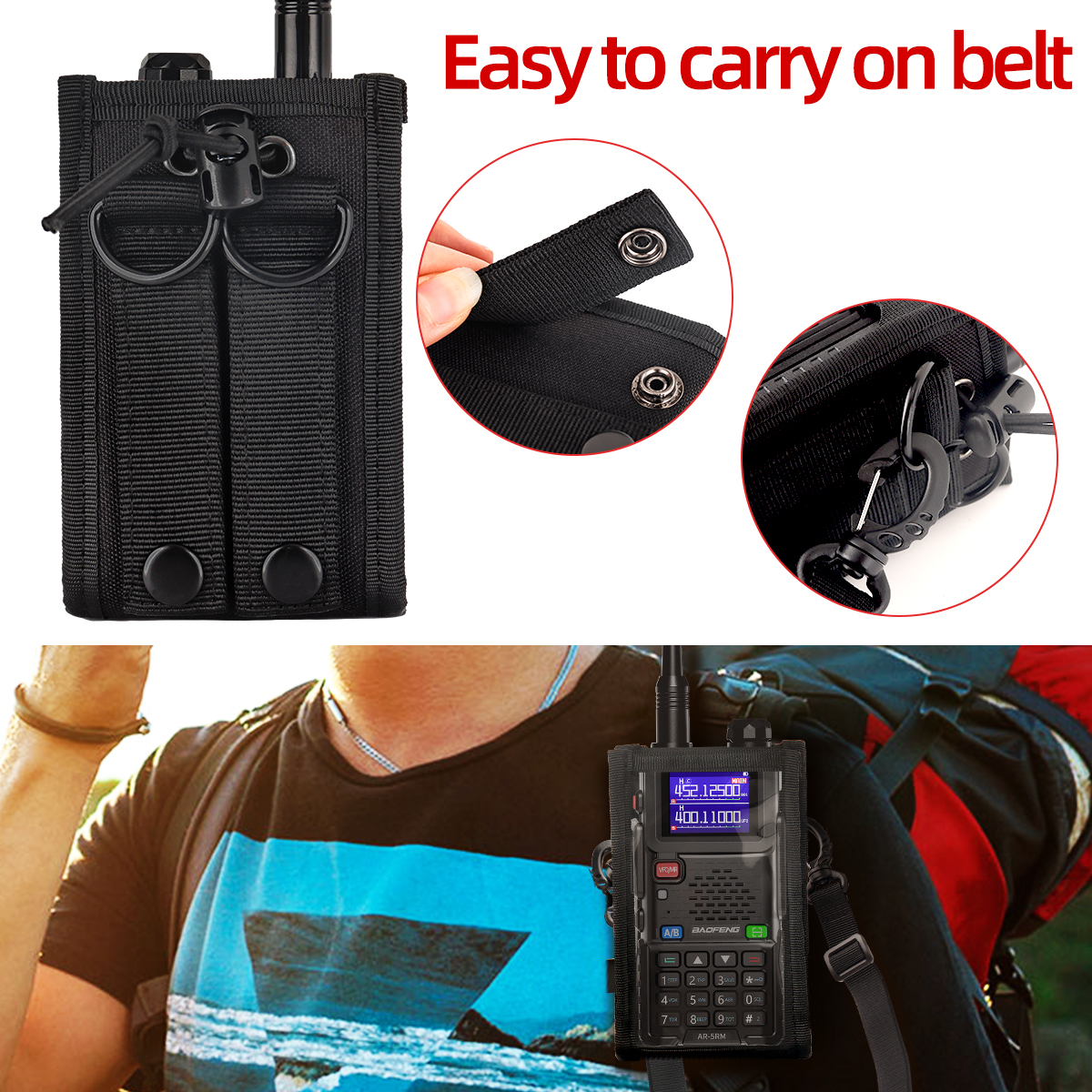 ABBREE Walkie Talkie Carry Bag - Outdoor Hunting Bag ulasan dan harga