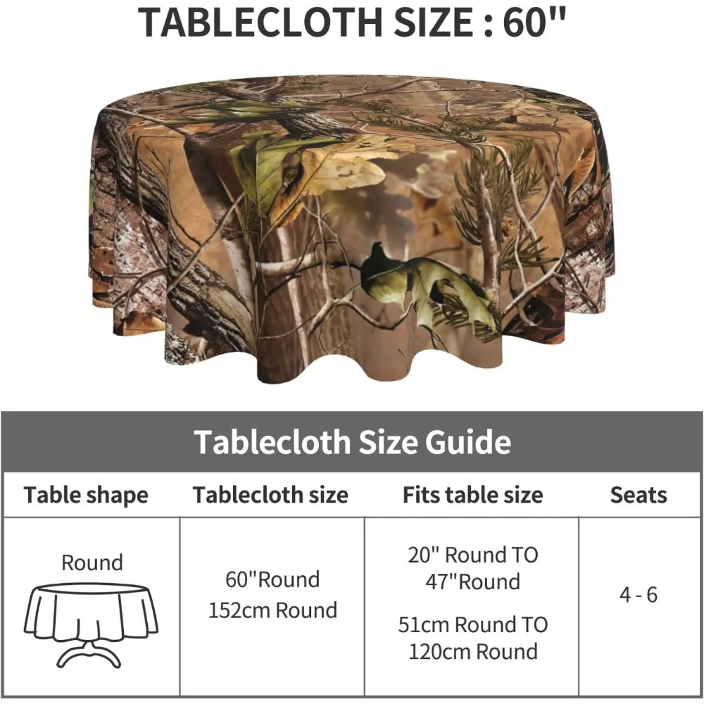 Hunting Camo Round Tablecloth  - Outdoor Hunting Table ulasan dan harga